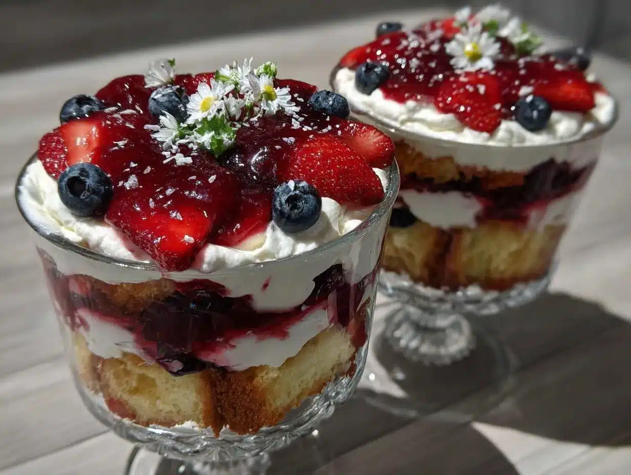 star-spangled berry trifle preparation steps