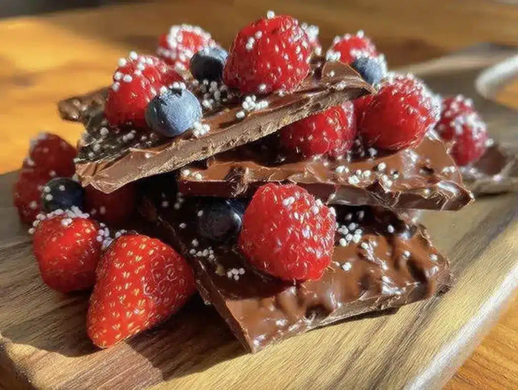 star-spangled chocolate bark - featured image