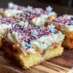 star-spangled sugar cookie bars - featured image