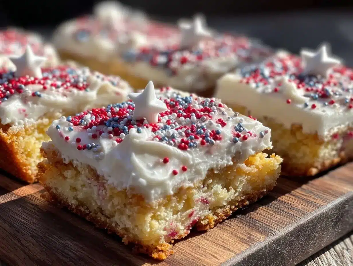 star-spangled sugar cookie bars preparation steps