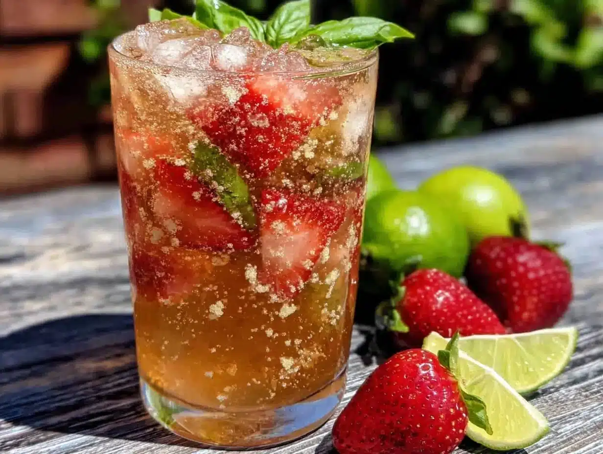 strawberry basil mojito pitcher - featured image