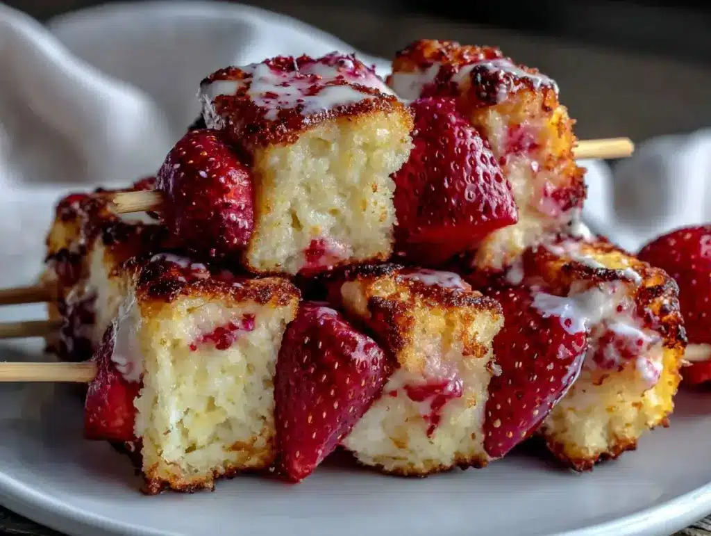 strawberry shortcake kabobs - featured image