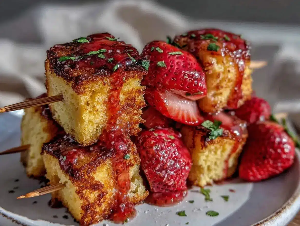 strawberry shortcake kabobs preparation steps