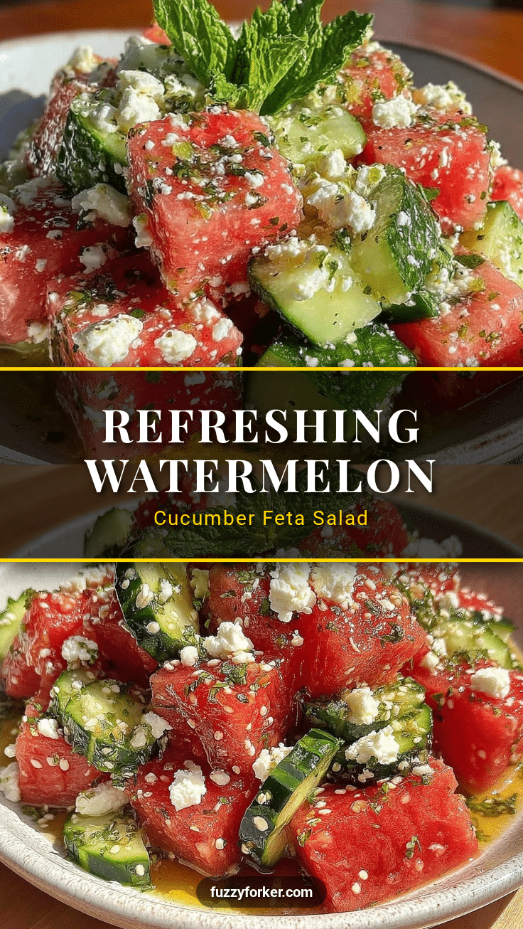 watermelon cucumber feta salad recipe