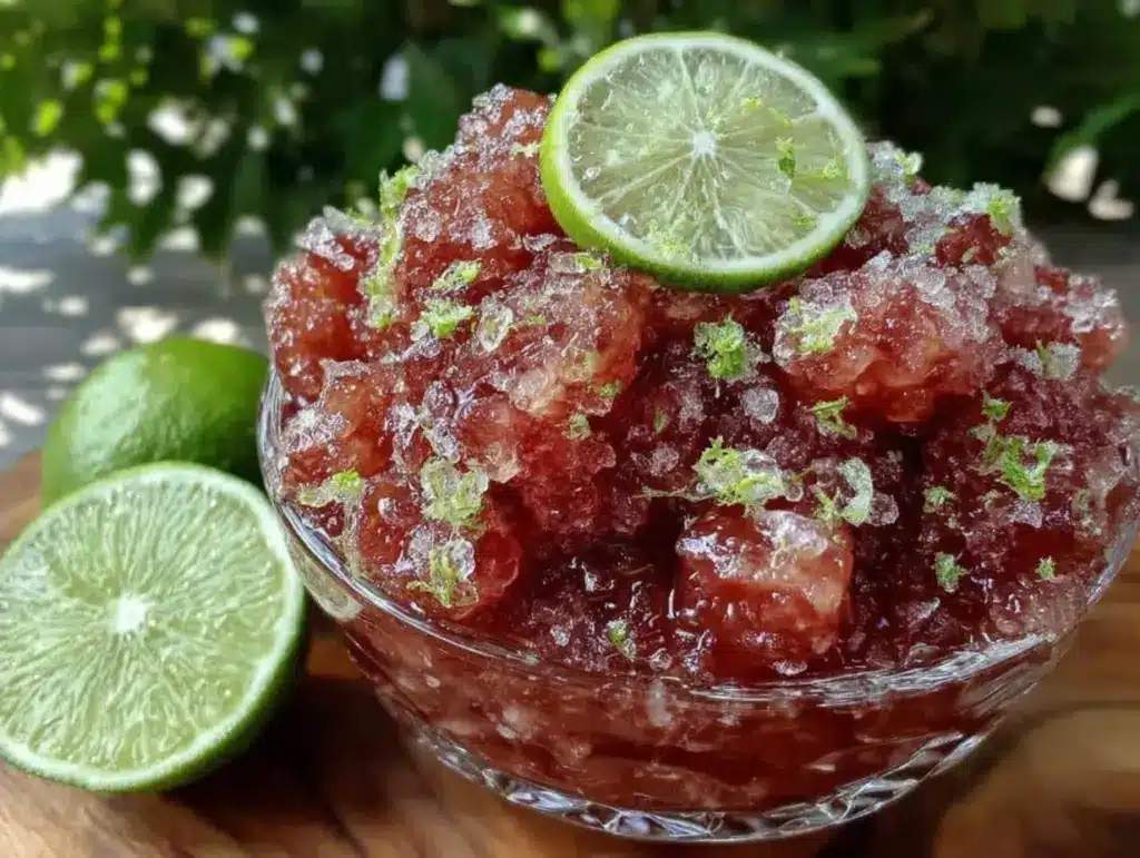 watermelon lime granita - featured image