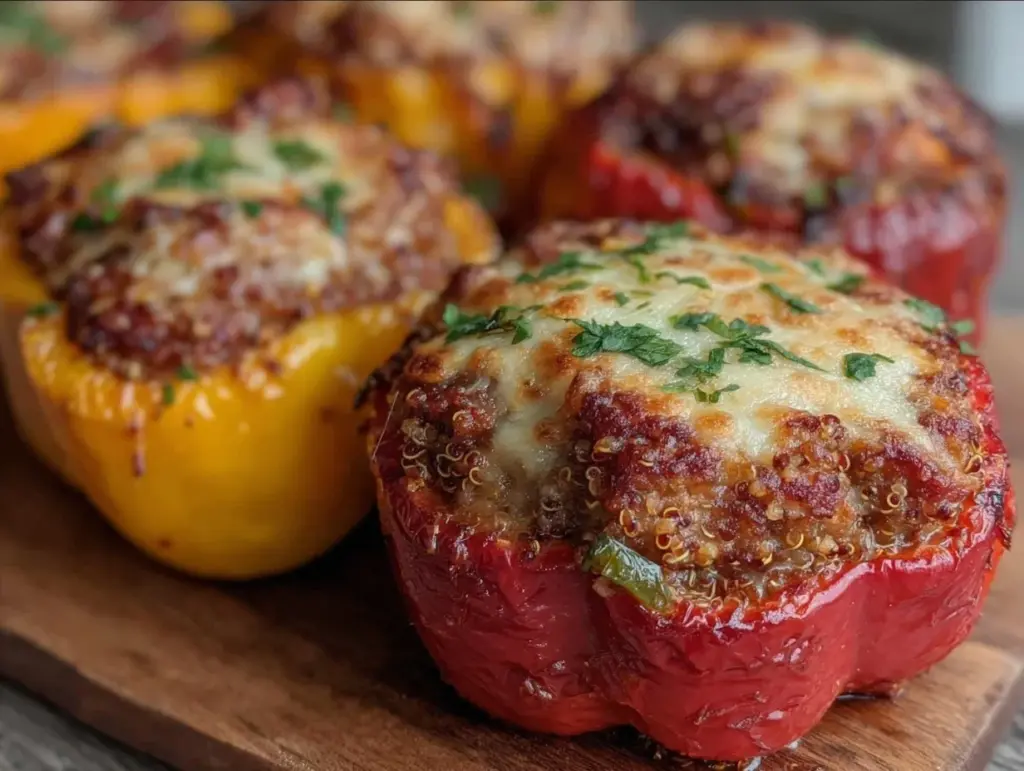 baked stuffed bell peppers - featured image