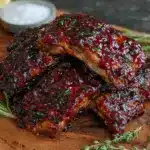 bourbon glazed baby back ribs - featured image