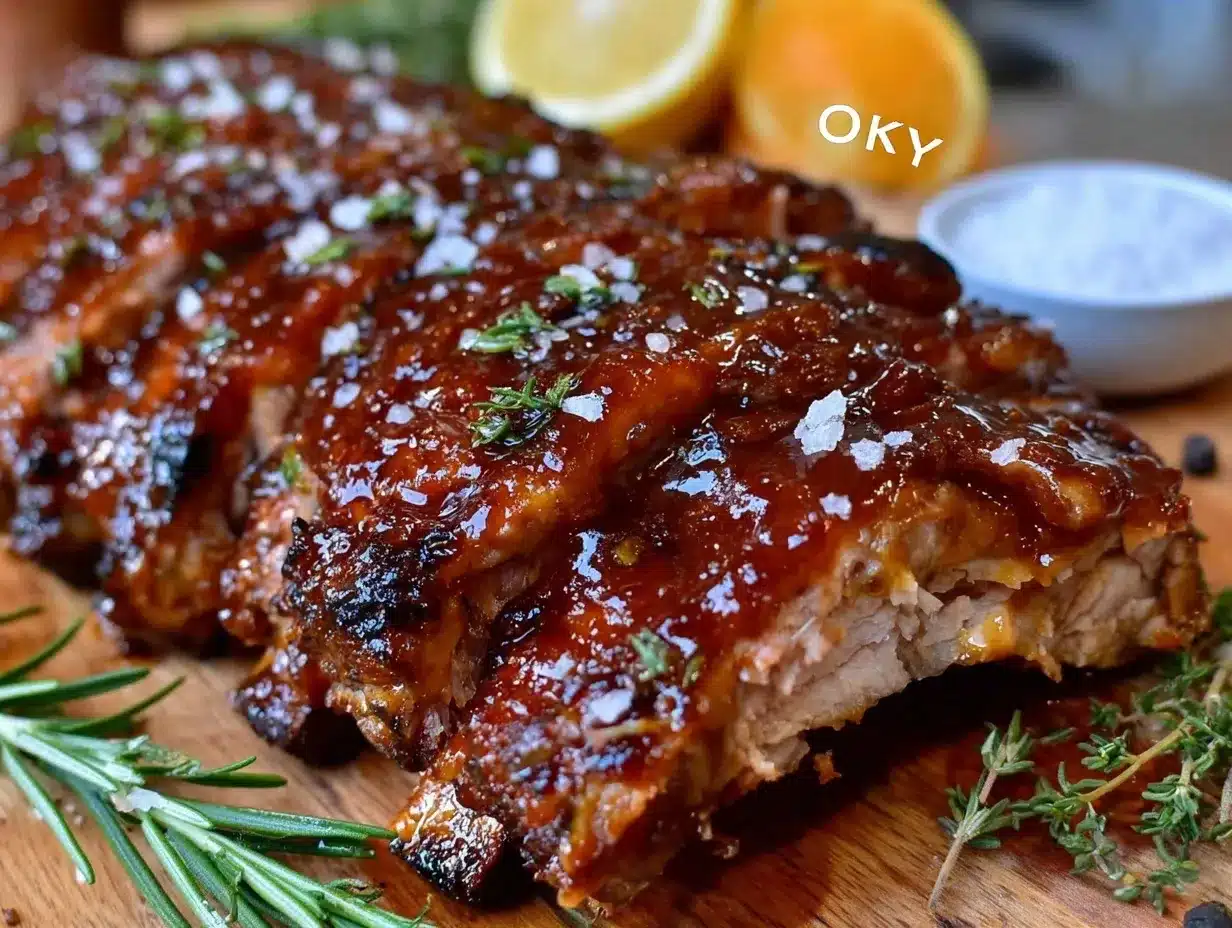 bourbon glazed baby back ribs preparation steps