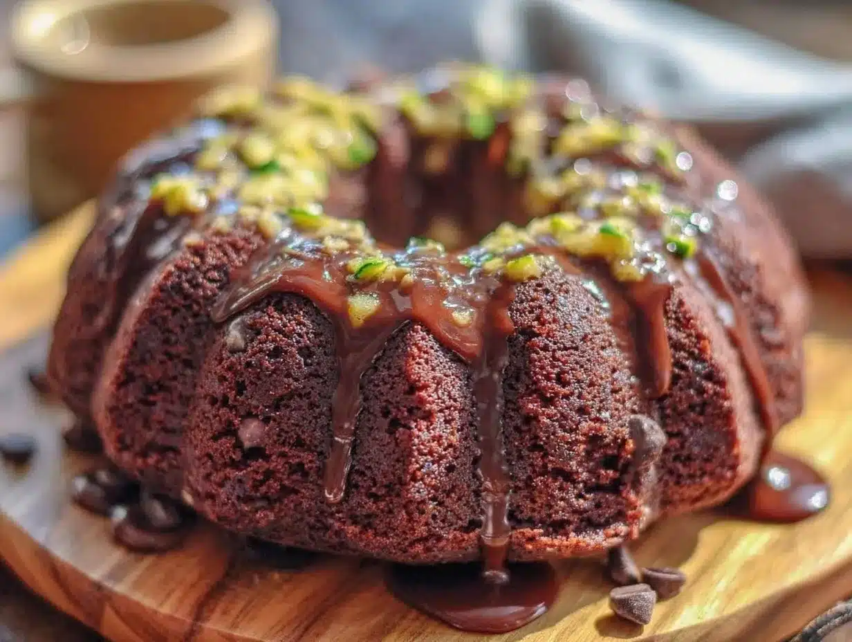 brown butter chocolate zucchini bundt cake preparation steps