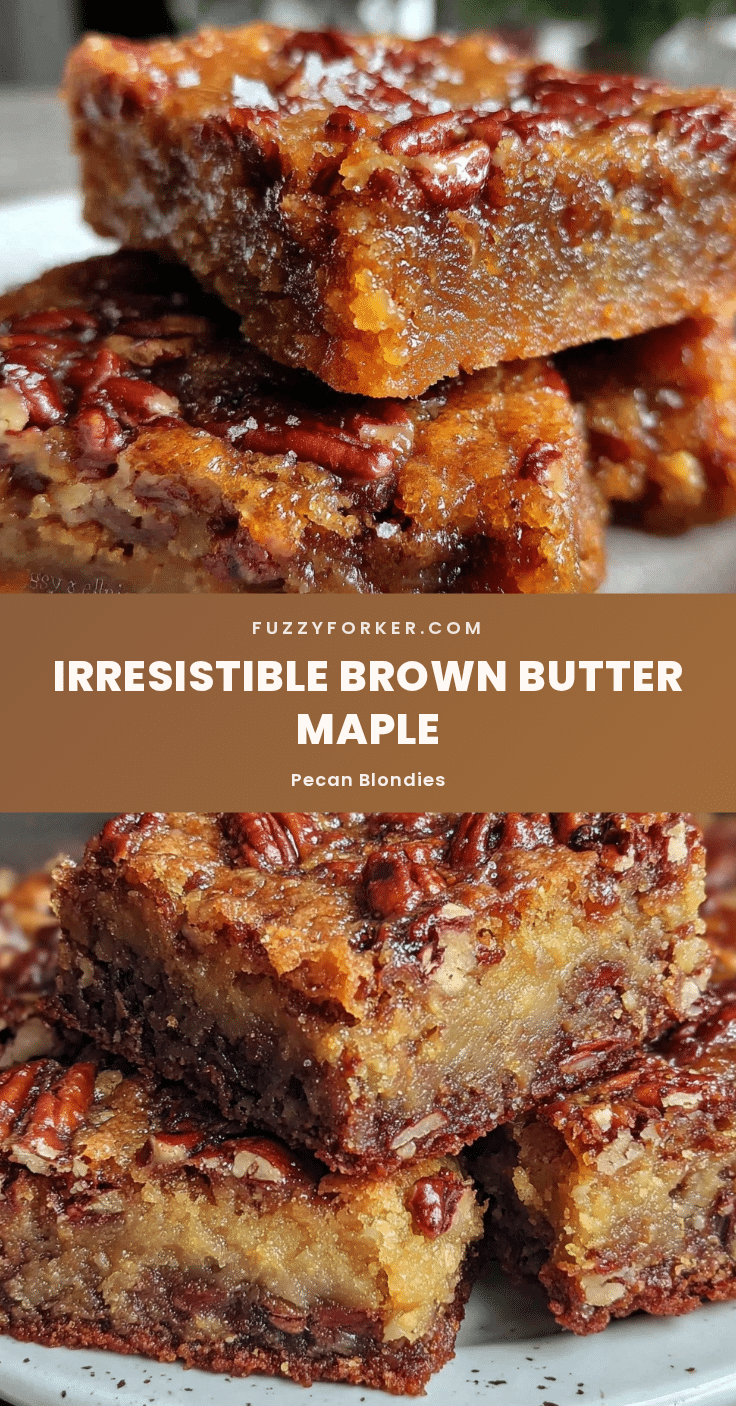 brown butter maple pecan blondies recipe