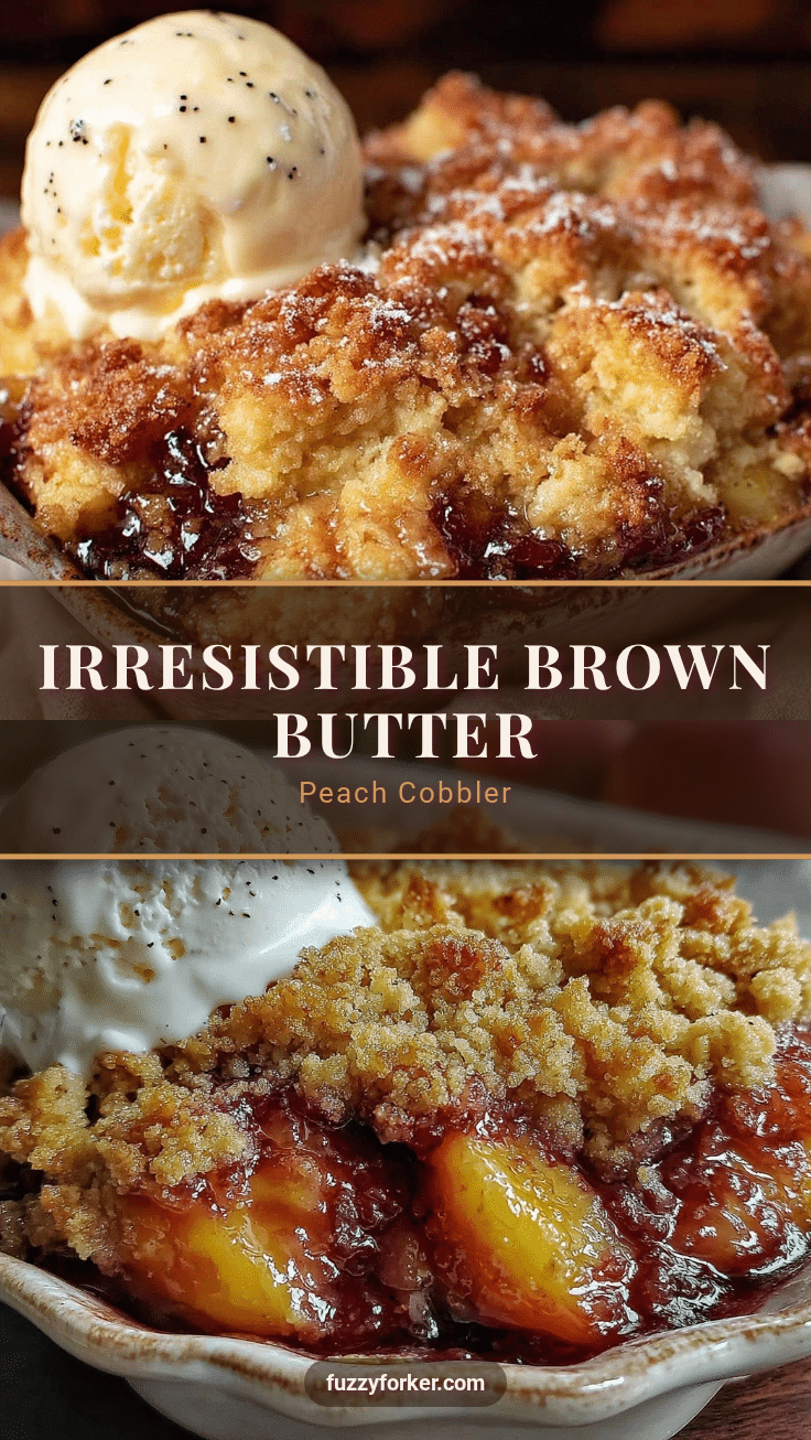 brown butter peach cobbler recipe