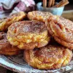 brown butter pumpkin snickerdoodle cookies - featured image