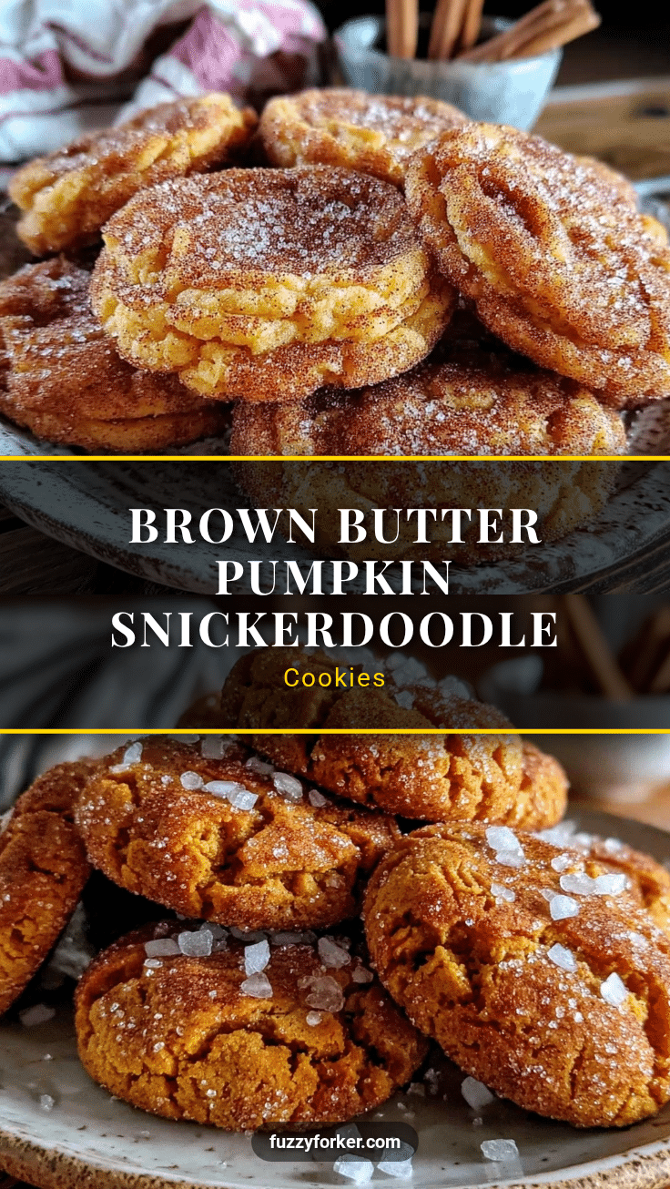 brown butter pumpkin snickerdoodle cookies recipe
