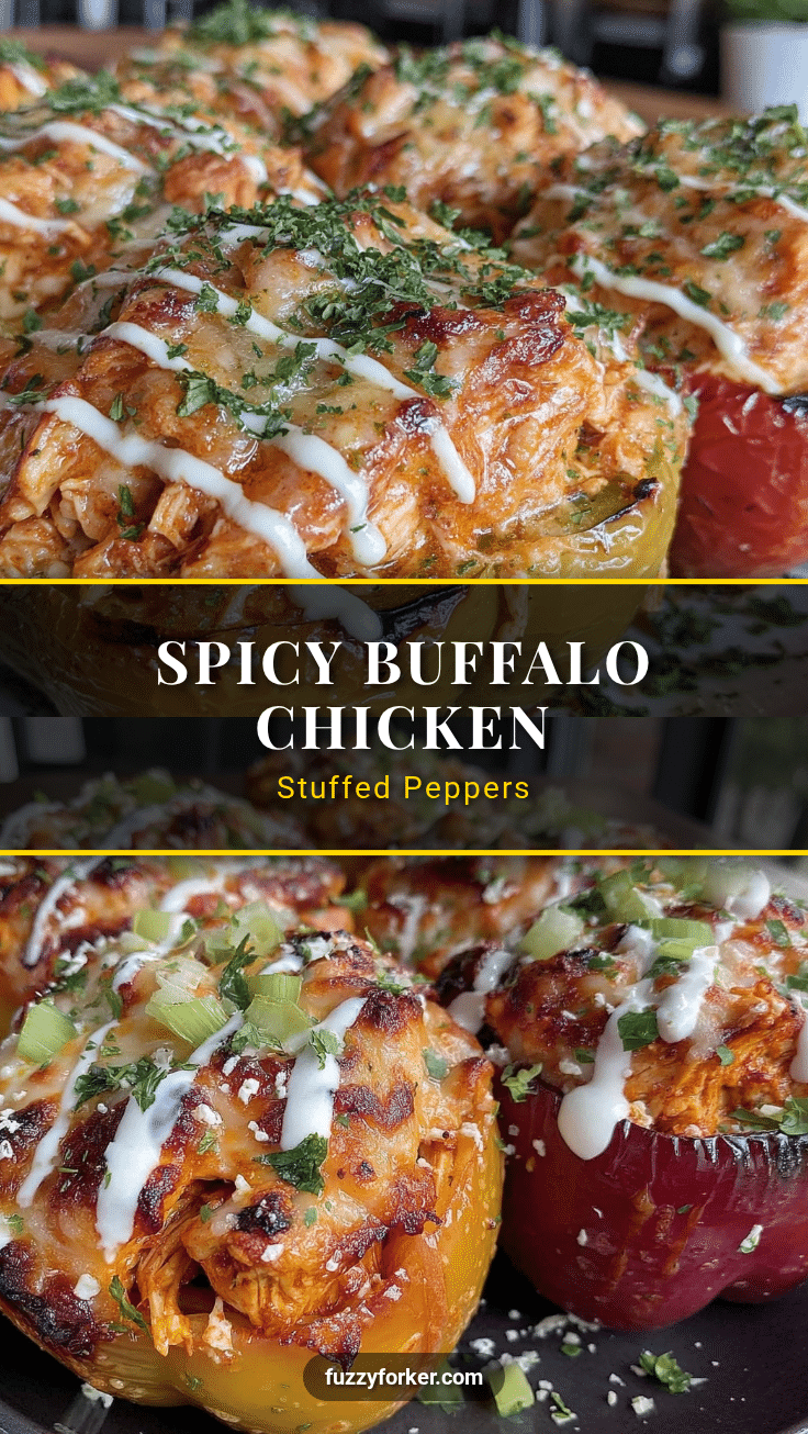 buffalo chicken stuffed bell peppers recipe