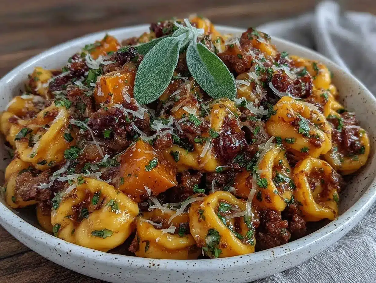 butternut squash sausage pasta preparation steps