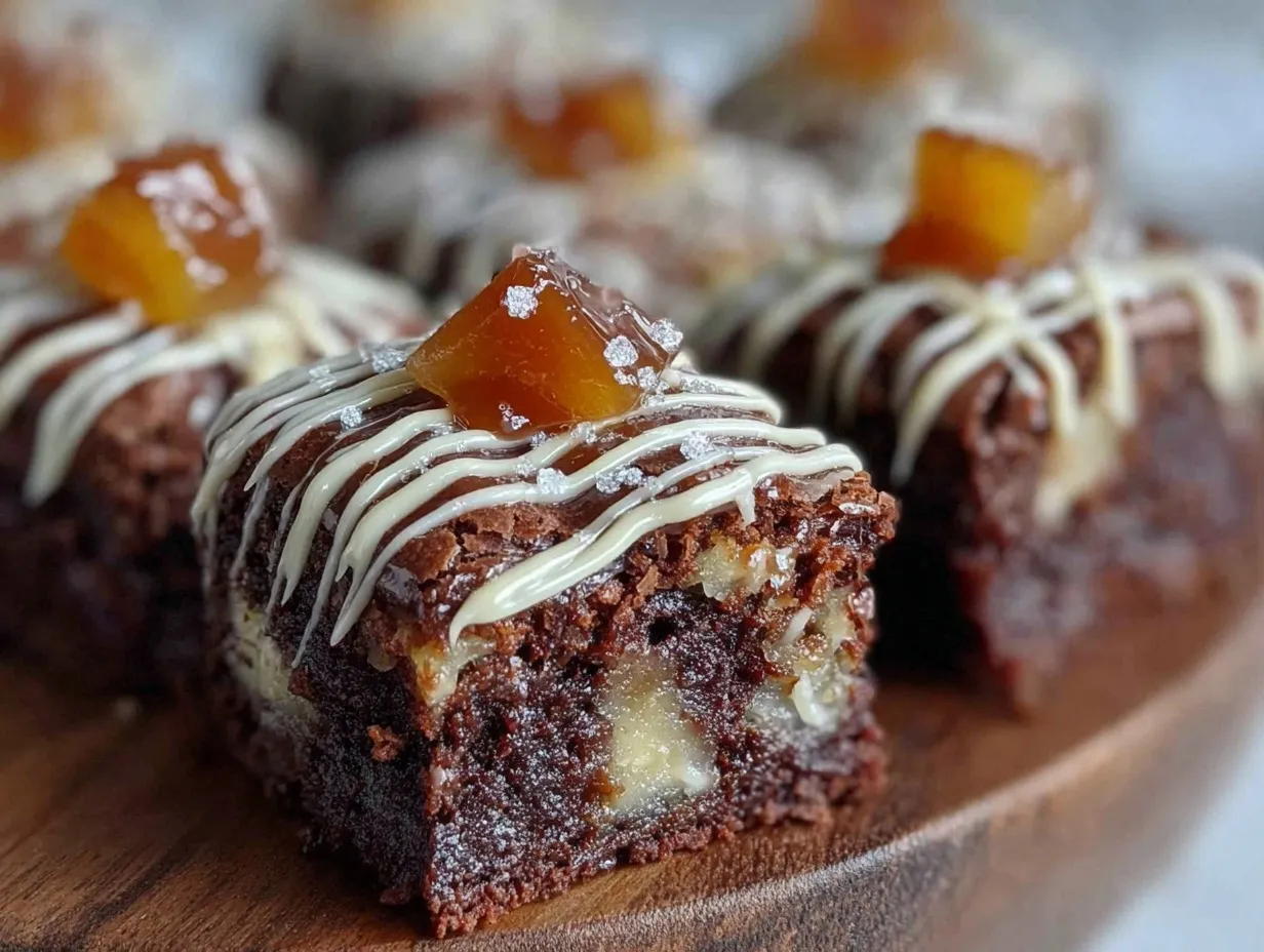 caramel apple mummy brownies preparation steps