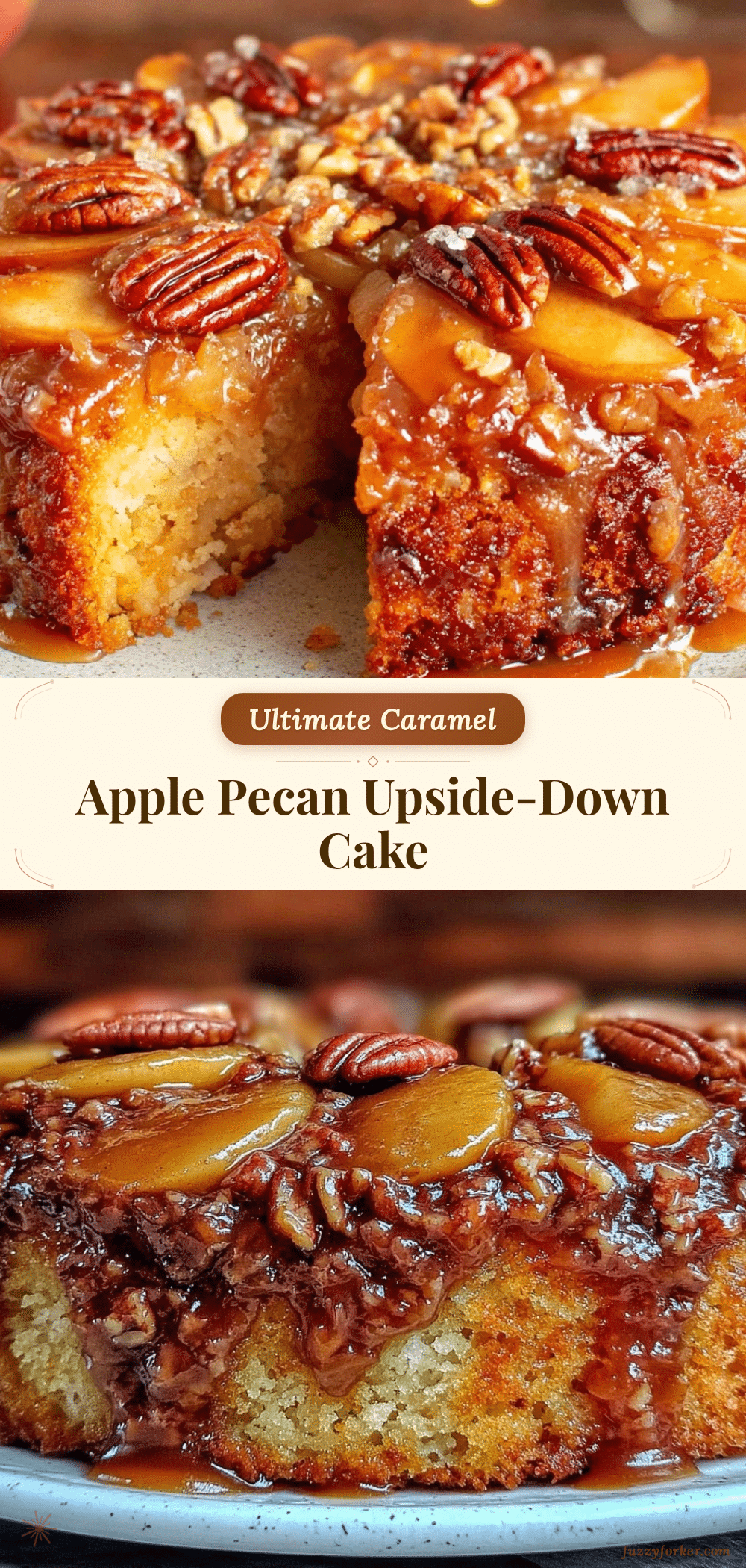 caramel apple upside-down cake recipe