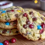 chewy M&M confetti sugar cookies - featured image