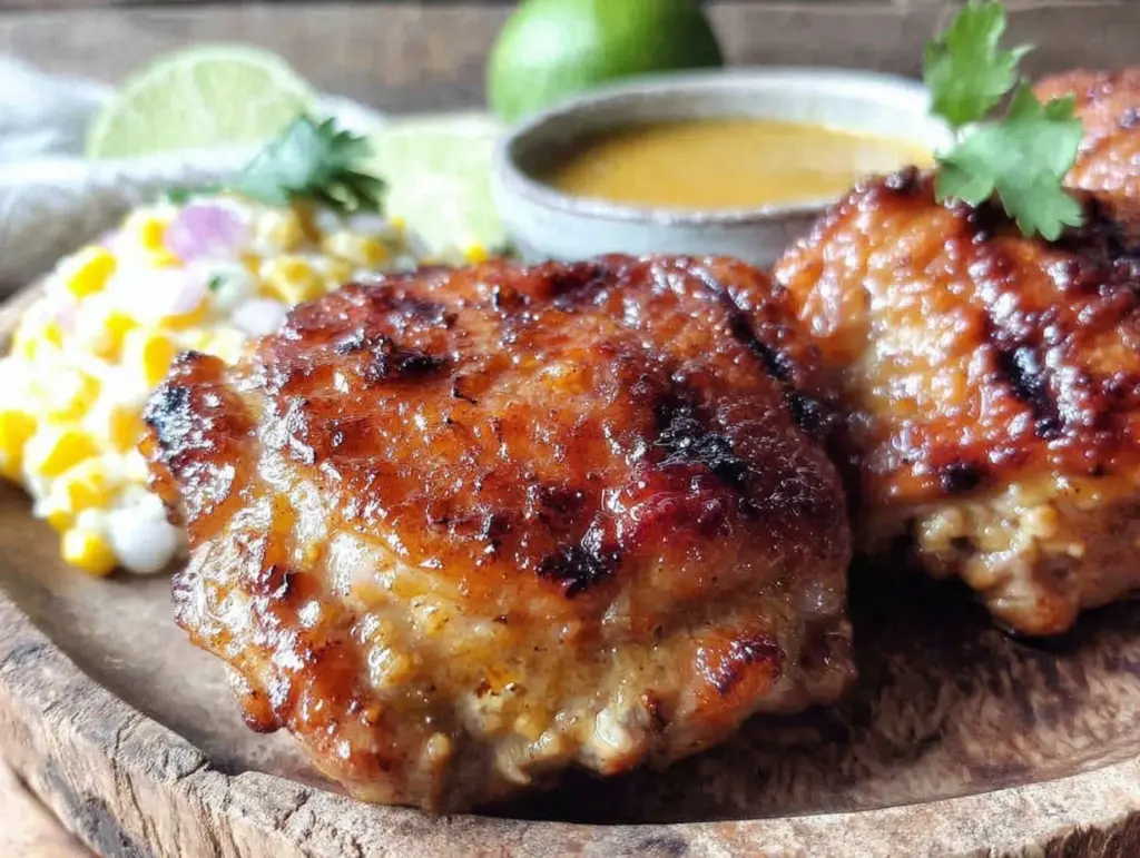 chipotle lime grilled chicken thighs - featured image