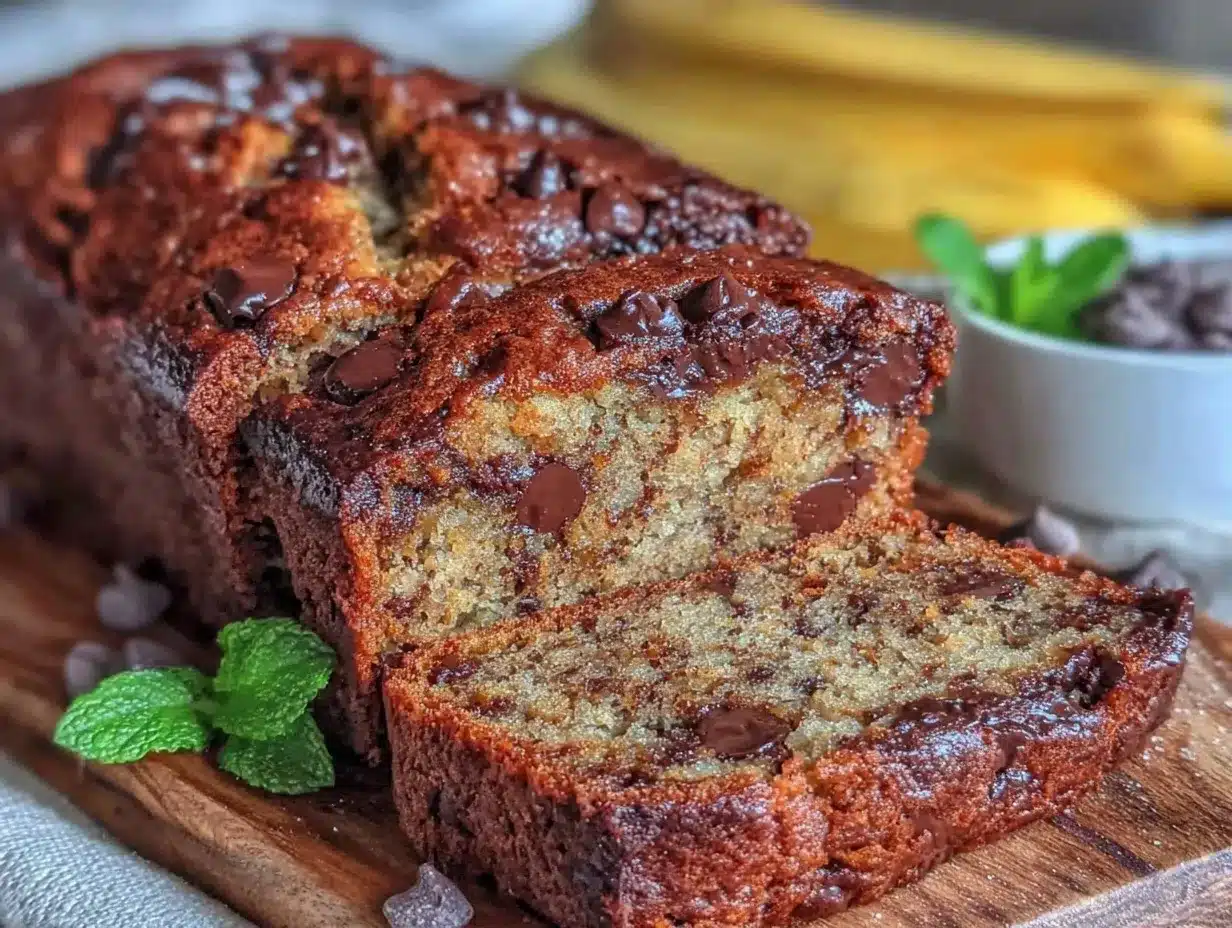 chocolate chip banana protein bread preparation steps