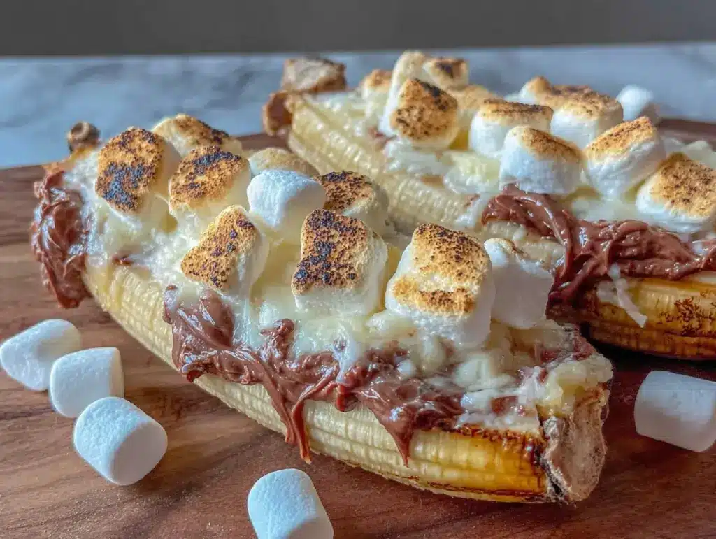cozy campfire banana boats - featured image