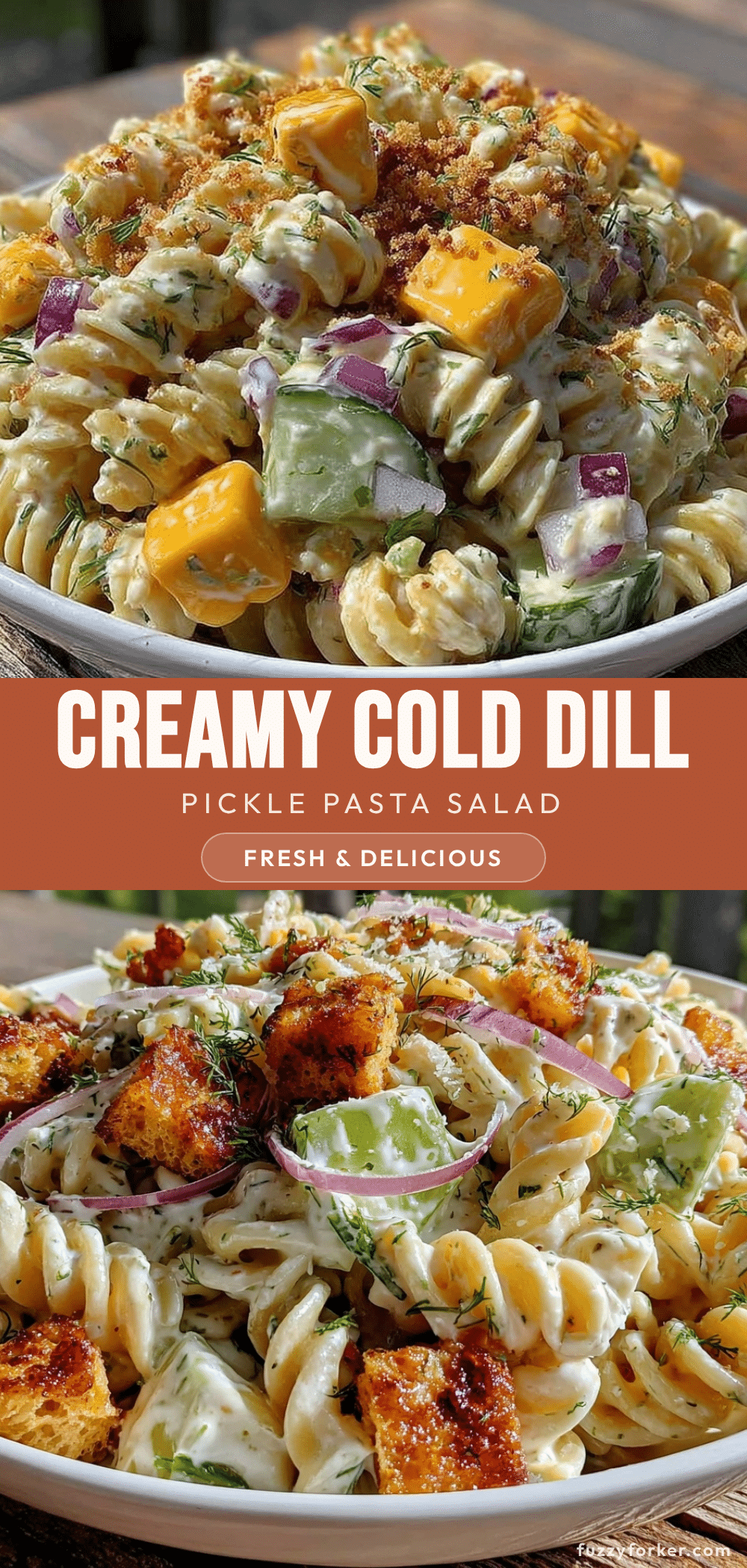 creamy cold dill pickle pasta salad recipe