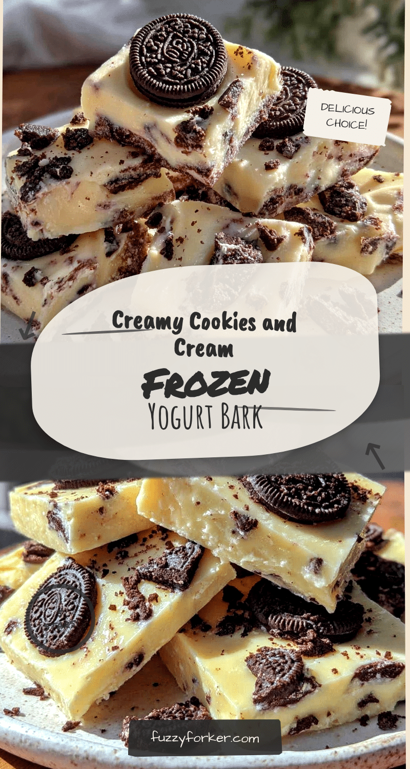 creamy cookies and cream frozen yogurt bark recipe