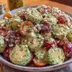 creamy cucumber tomato salad - featured image