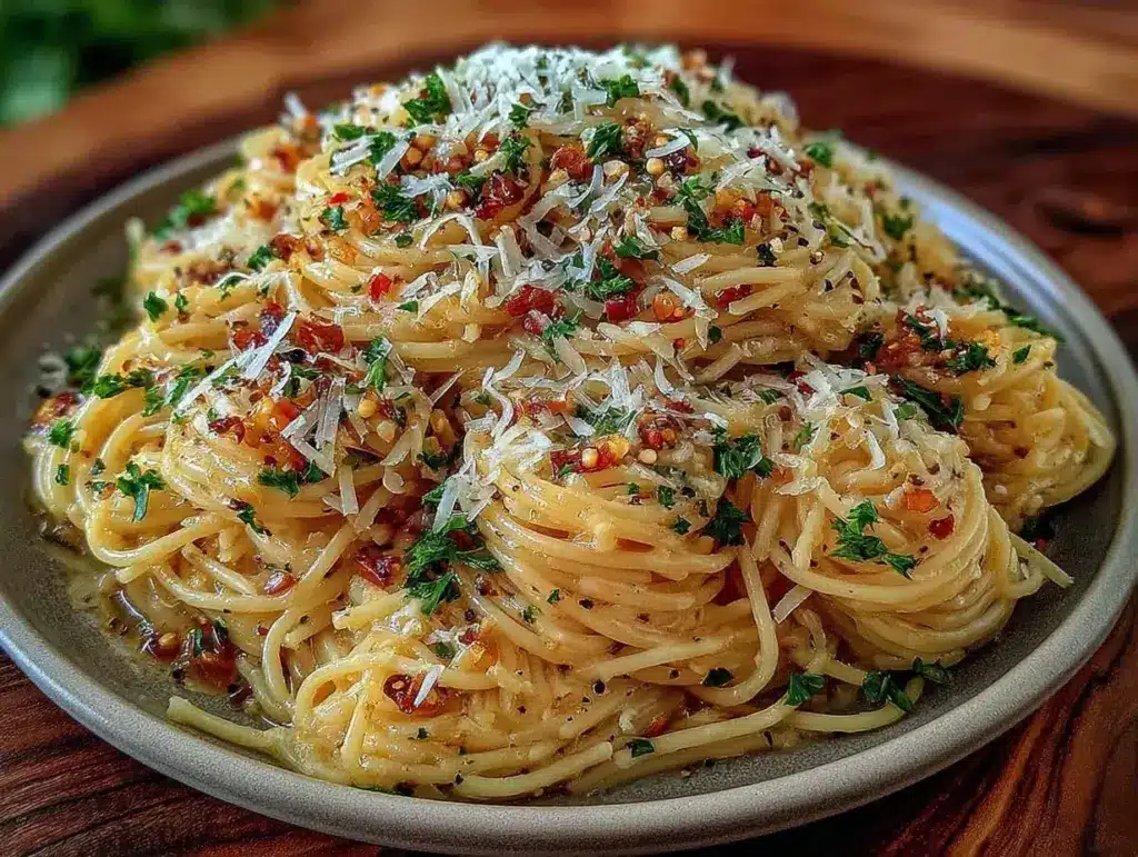 creamy garlic butter pasta - featured image