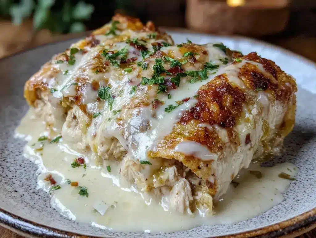 Creamy Hatch Green Chile Chicken Enchiladas - featured image
