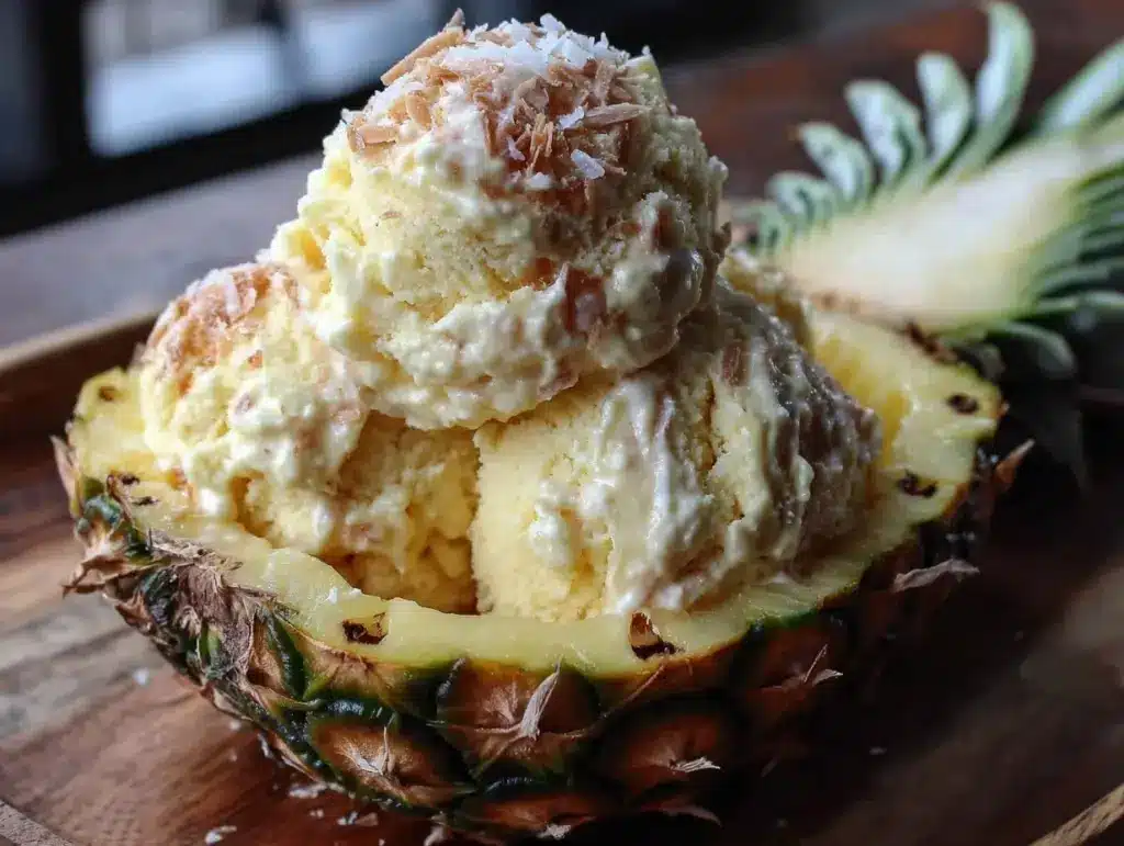 creamy mango coconut sorbet - featured image