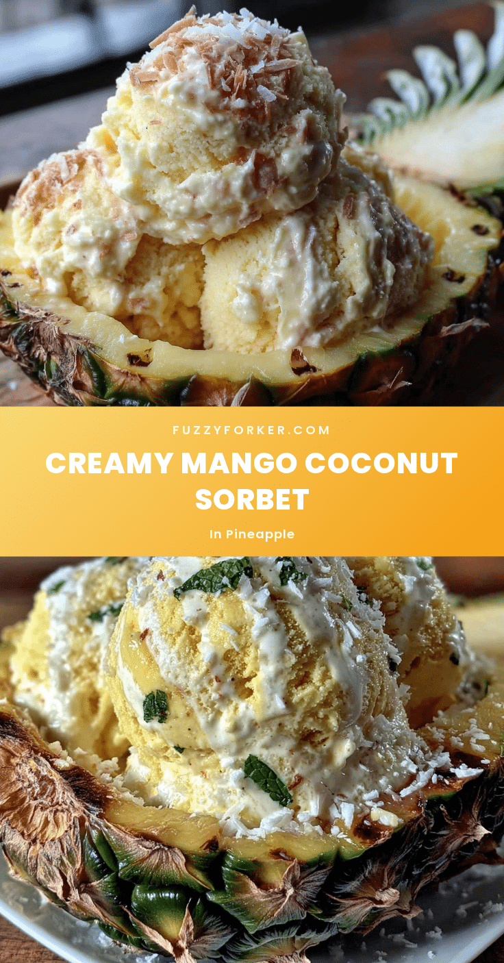 creamy mango coconut sorbet recipe