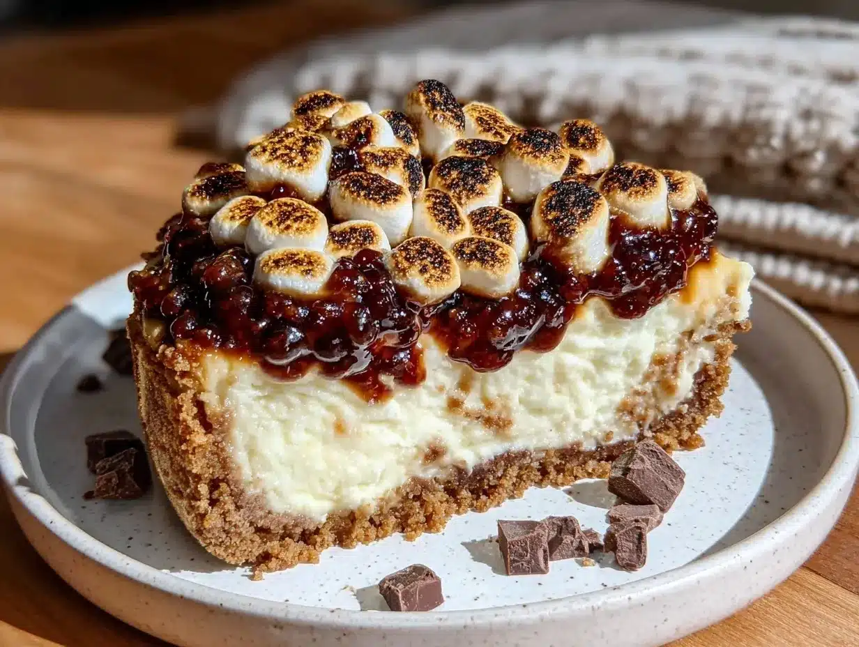 creamy no-bake s’mores cheesecake preparation steps