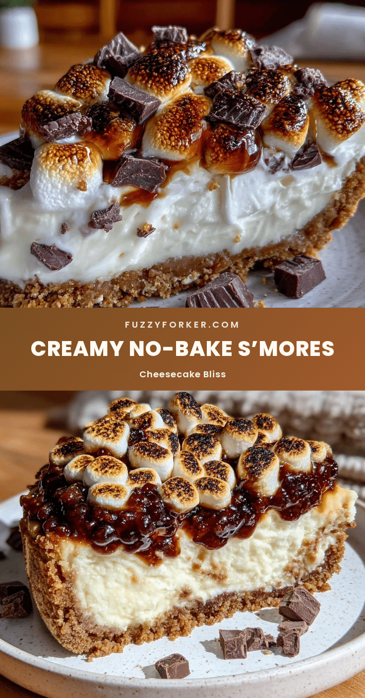 creamy no-bake s’mores cheesecake recipe