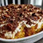 creamy pumpkin dump cake - featured image