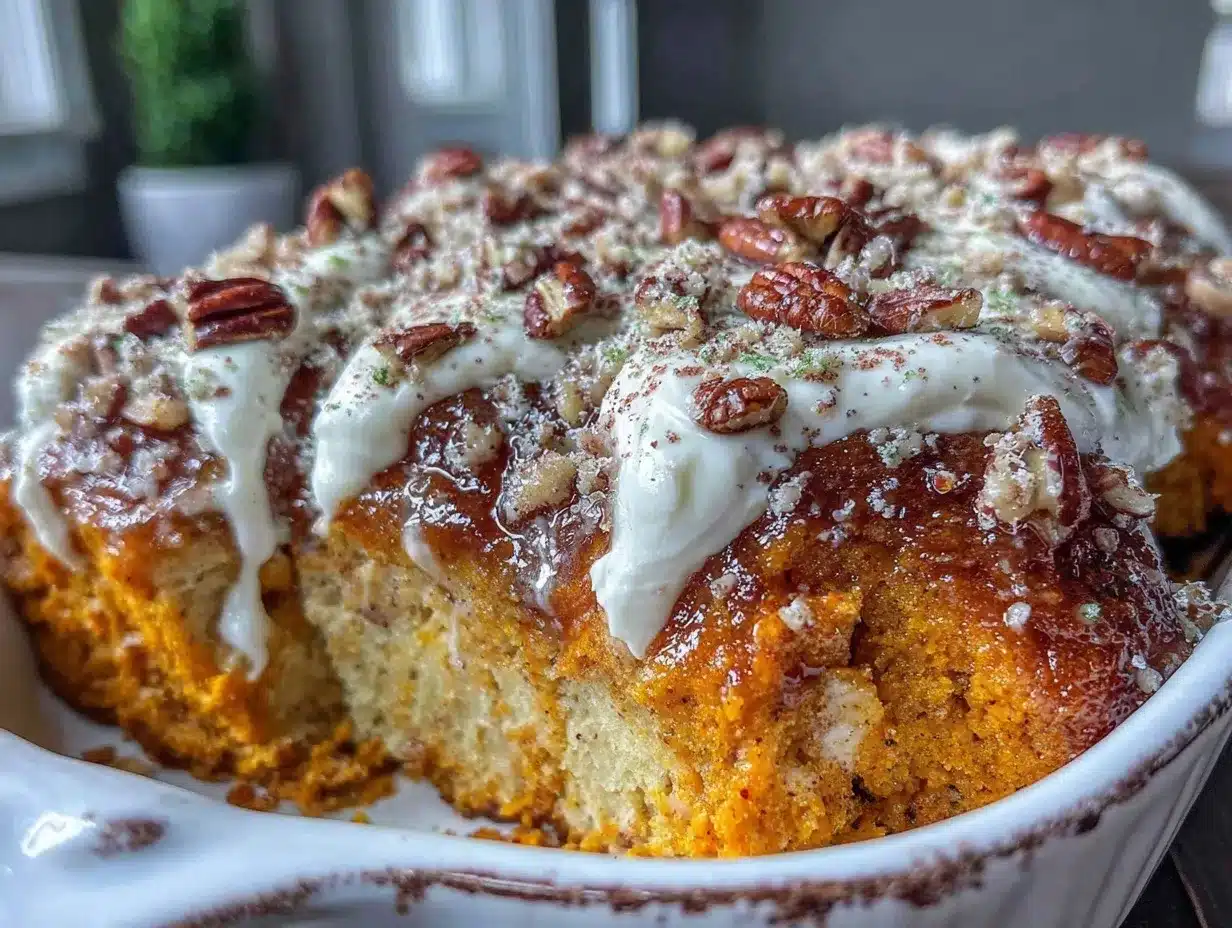 creamy pumpkin dump cake preparation steps