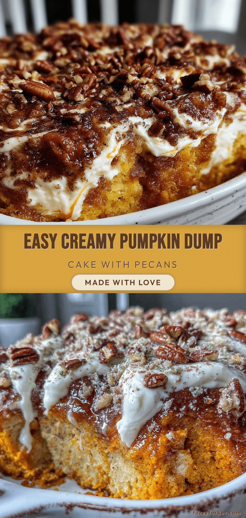creamy pumpkin dump cake recipe