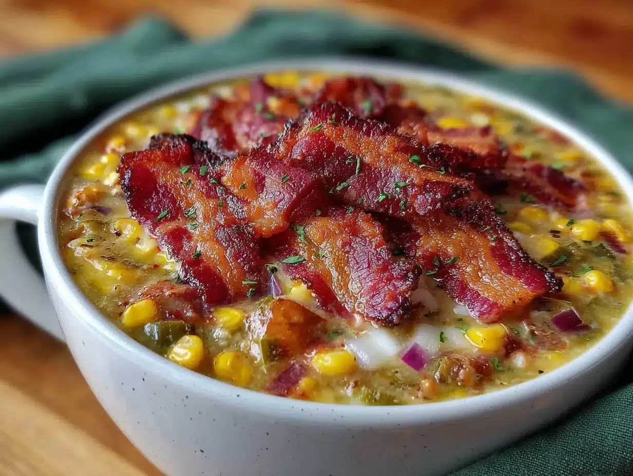 creamy roasted hatch chile corn chowder preparation steps