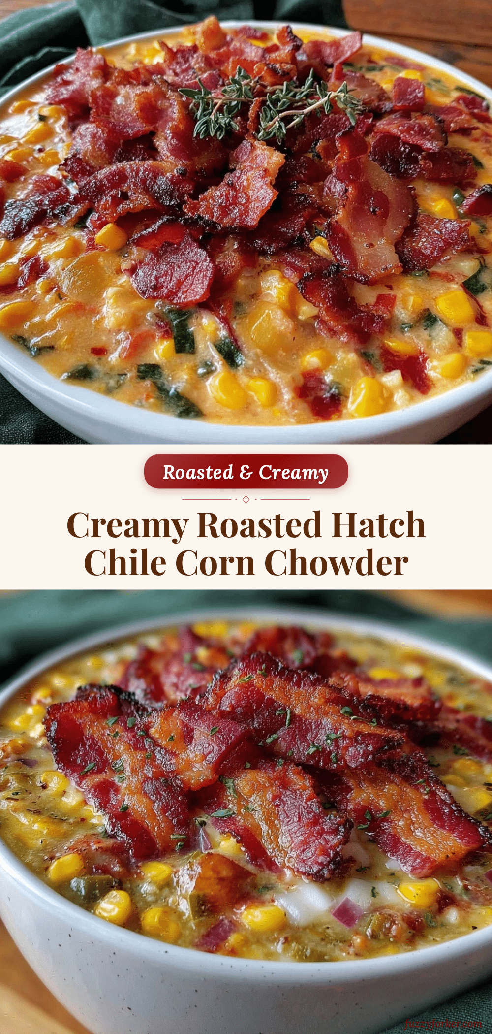 creamy roasted hatch chile corn chowder recipe