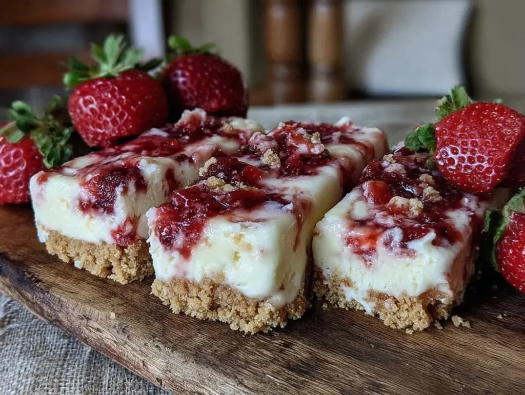 creamy strawberry cheesecake ice cream bars - featured image
