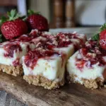 creamy strawberry cheesecake ice cream bars - featured image