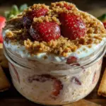 creamy strawberry cheesecake overnight oats - featured image