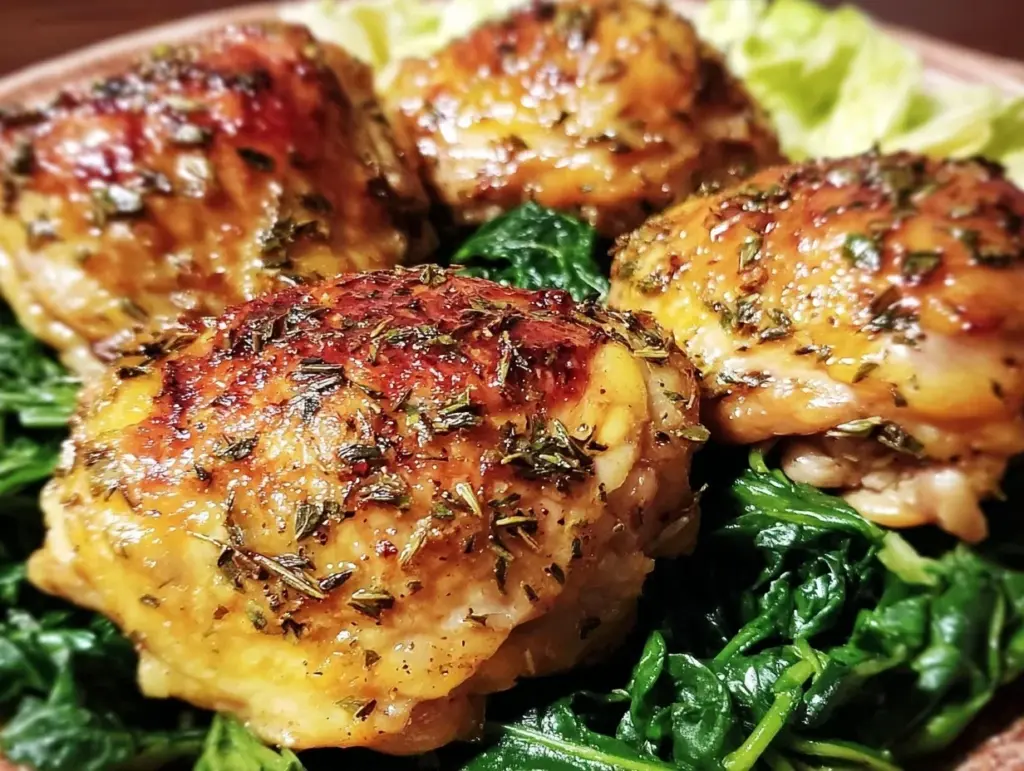 crispy baked tuscan chicken thighs - featured image