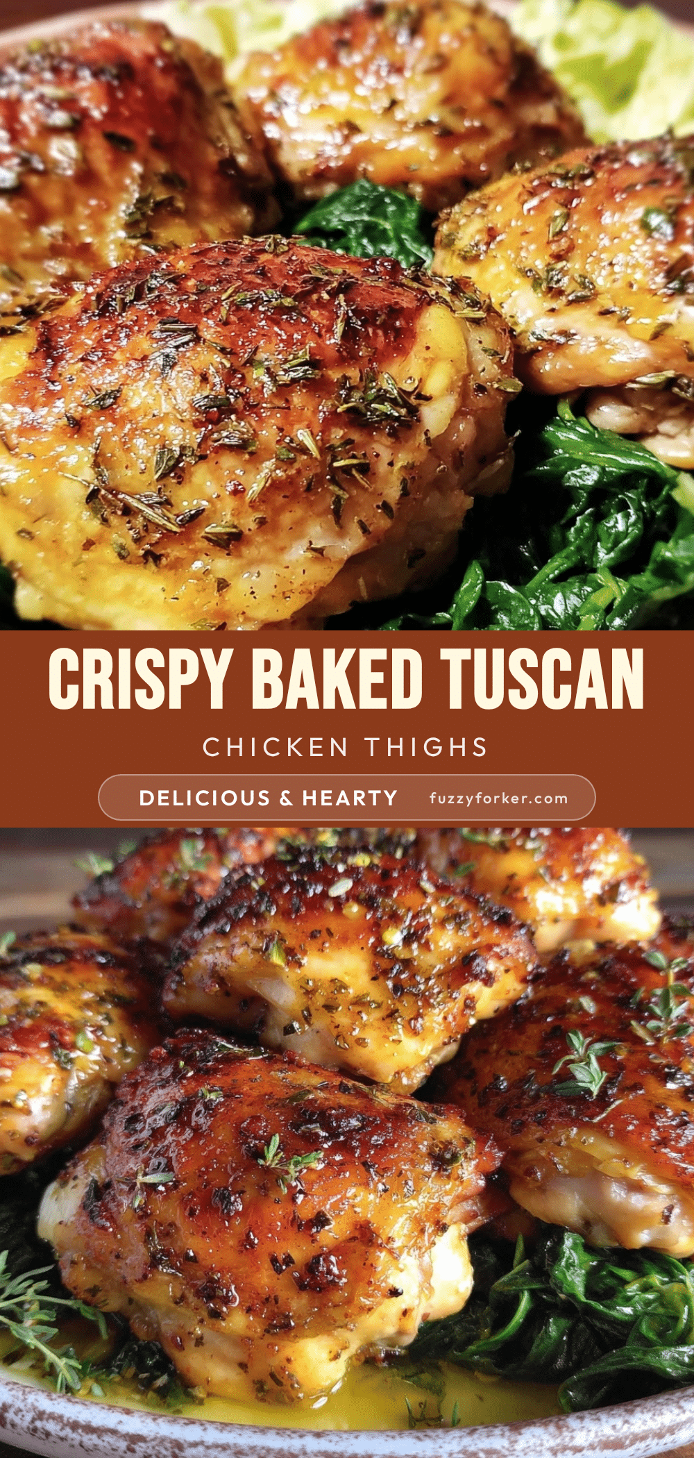 crispy baked tuscan chicken thighs recipe