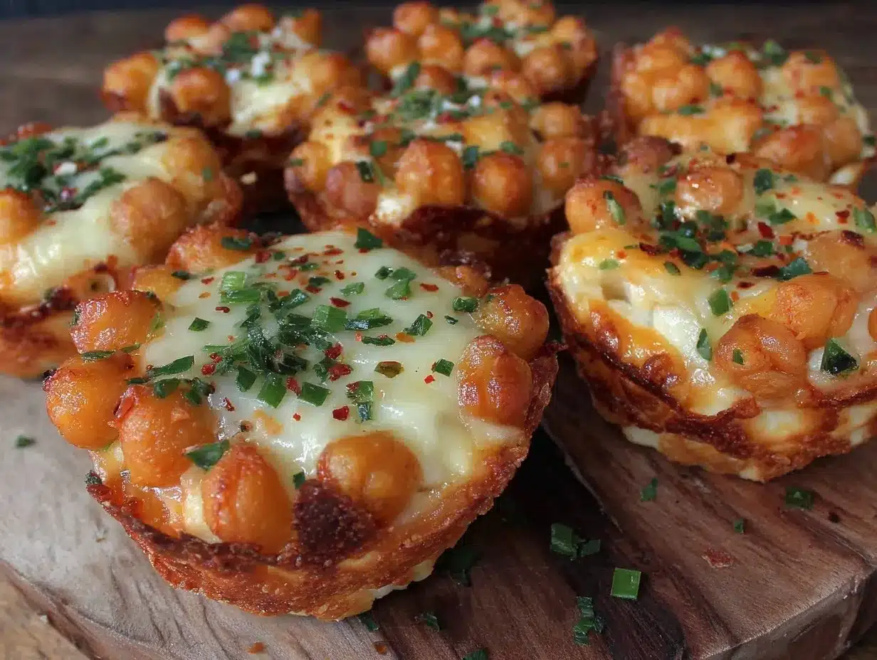 crispy chickpea and cheese snack cups preparation steps