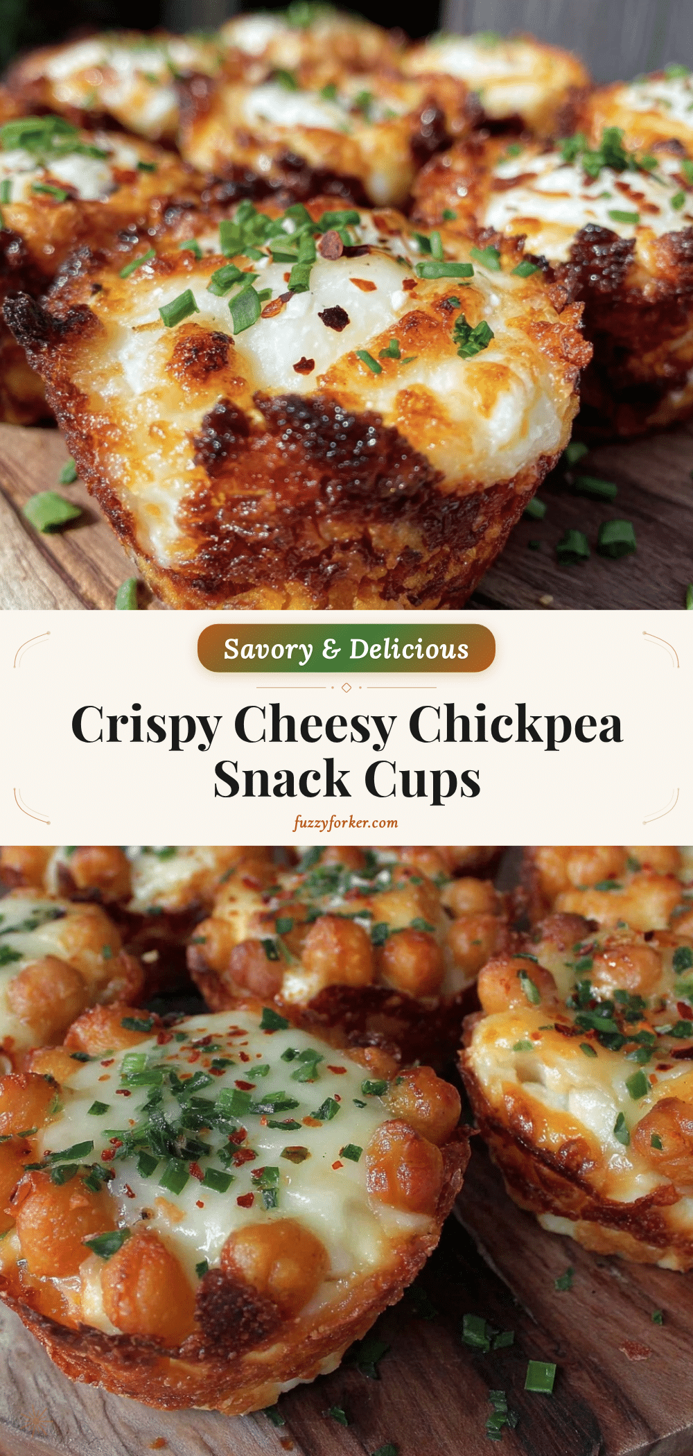 crispy chickpea and cheese snack cups recipe
