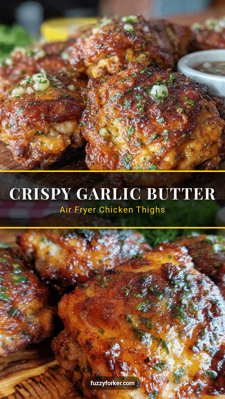 crispy garlic butter air fryer chicken thighs recipe
