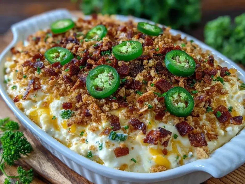 crispy loaded jalapeño popper dip - featured image