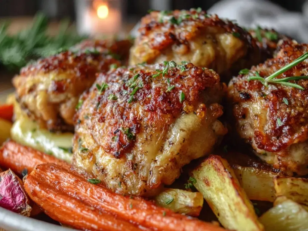 crispy one-pan chicken thighs - featured image