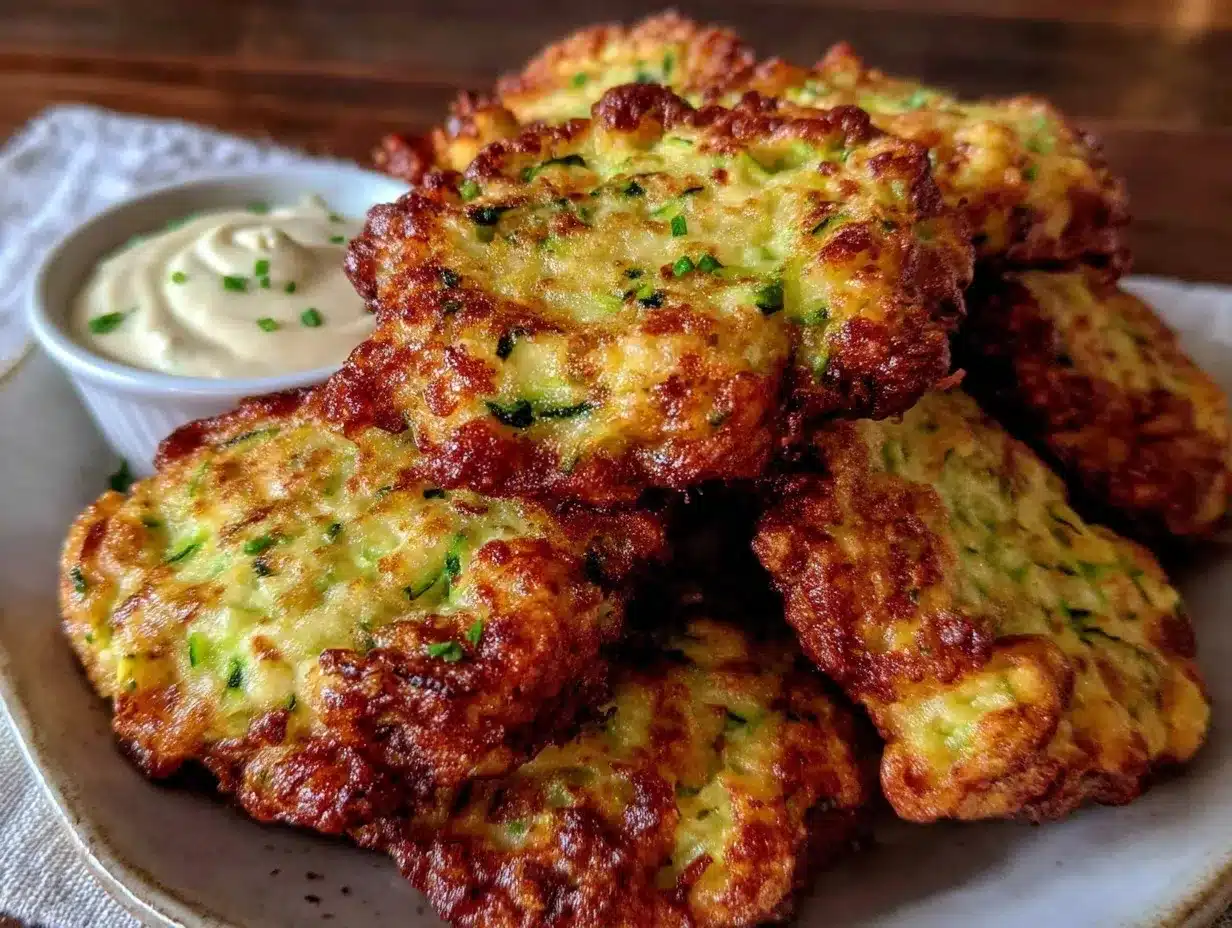 crispy parmesan zucchini fritters preparation steps